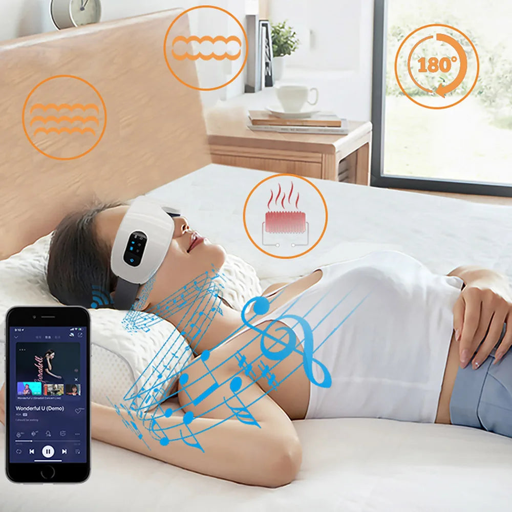 Smart Heated Eye Massager with Music