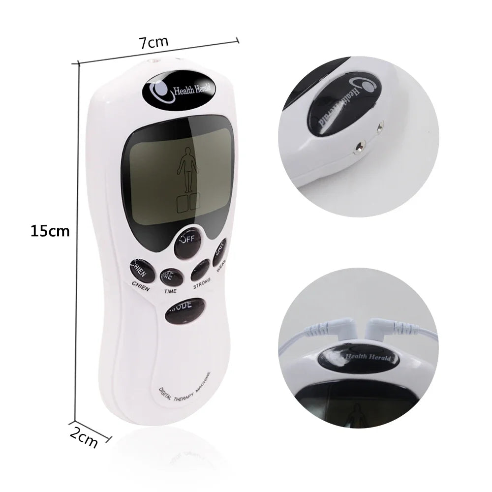 Electric Tens Unit Machine EMS Acupuncture Body Massager Full Body Muscle Stimulator Pulse Digital Therapy Machine Health Care