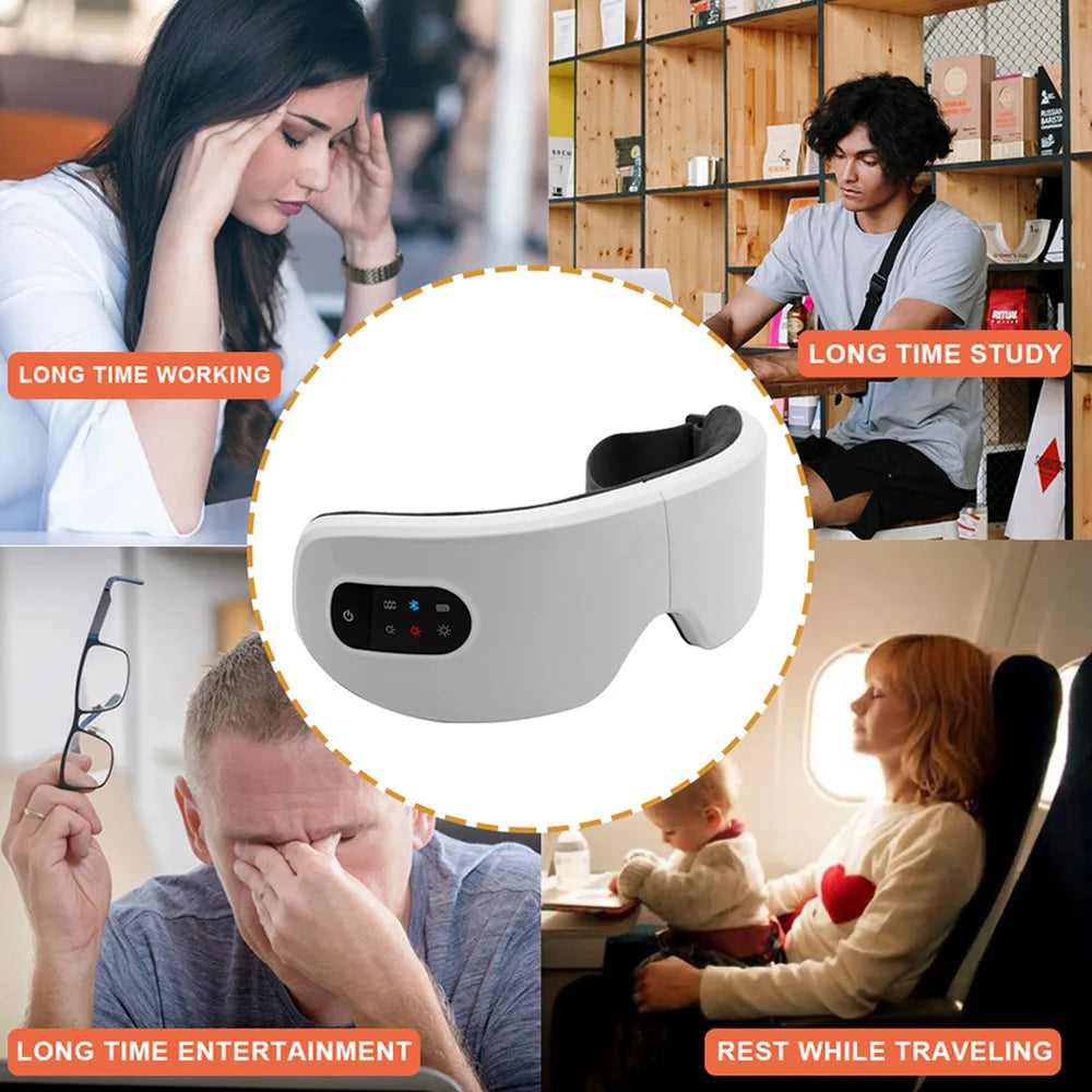 Smart Heated Eye Massager with Music