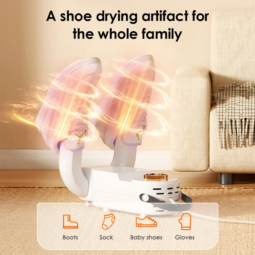 Electric Shoe Dryer Boot Warmer Shoe UV Foot Boot Dryer Eliminate Odor Fast Drying Boot Heater Deodorizer Deodorizer Socks Dryer